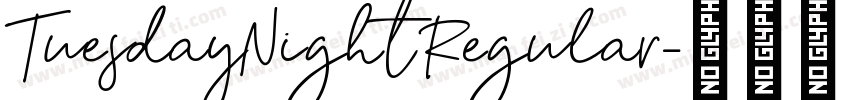 TuesdayNight Regular字体转换